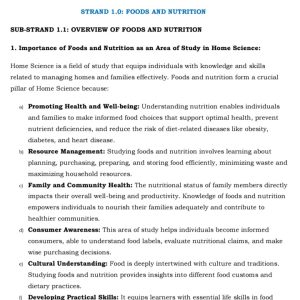 grade 10 homescience notes